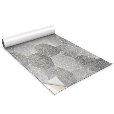 Autocolante mobila copii Hexagoane și linii gri