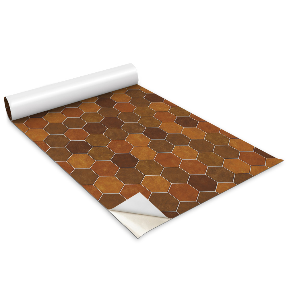 Autocolante mobila Hexagonuri maro