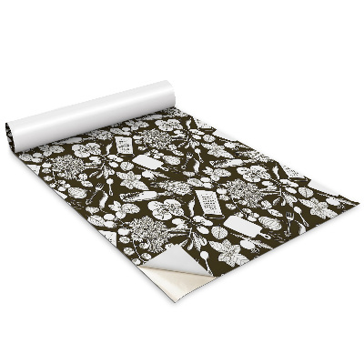 Autocolante mobila Legume de desene animate alb-negru