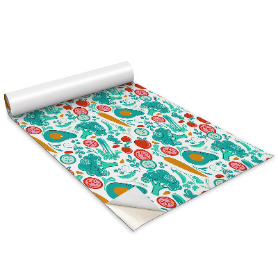 Autocolante mobila copii Legume și fructe de desene animate