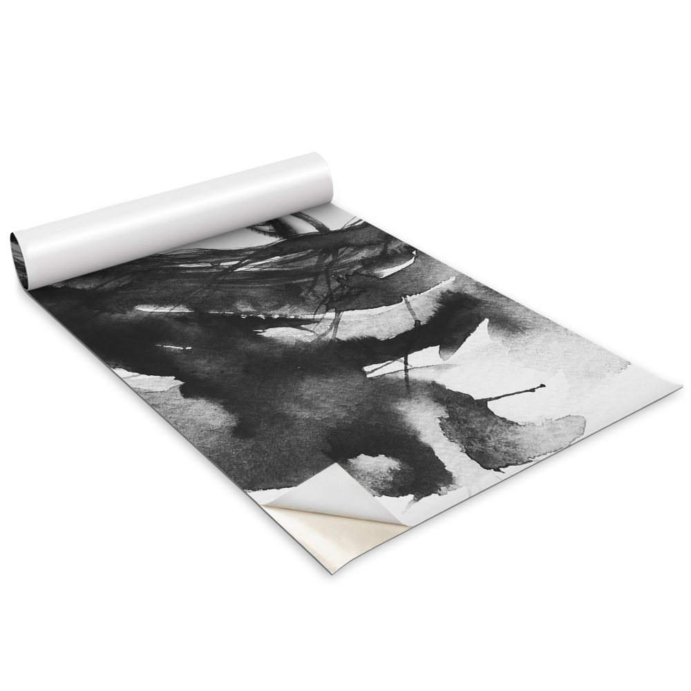 Autocolante mobila copii Portret pictat în alb și negru