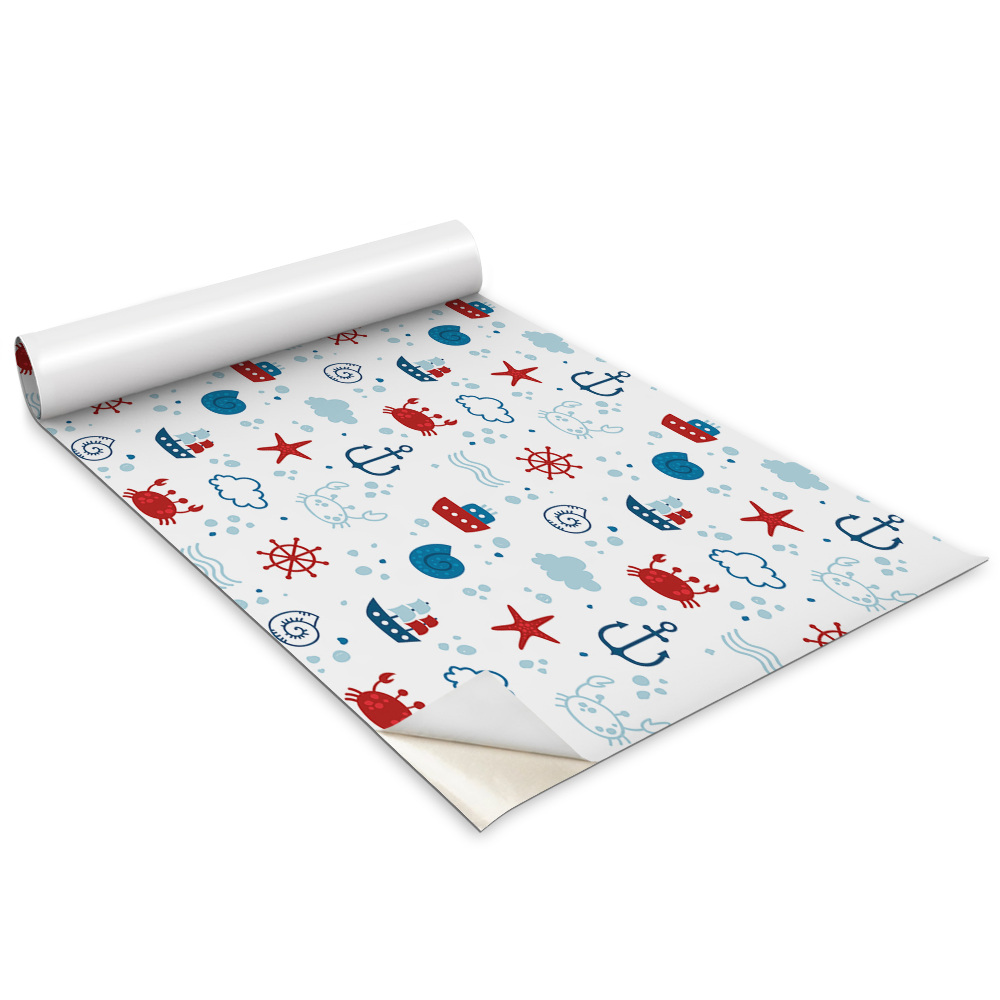 Autocolante mobila copii Model de plajă pentru copii Crabi Nave