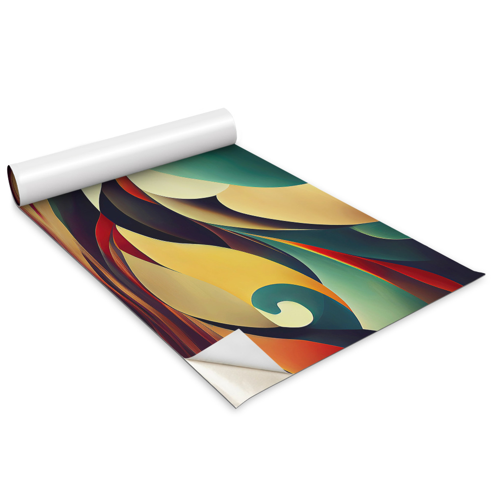 Autocolante mobila copii Valuri colorate abstracte