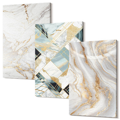 Tablou 3 piese Modele de marmură abstracte elegante, la modă