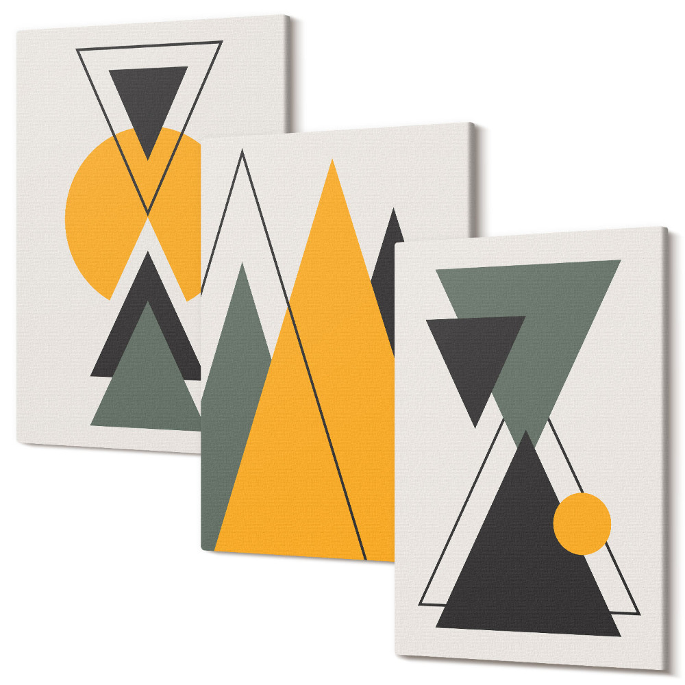 Tablou canvas set triptic Forme geometrice abstracte