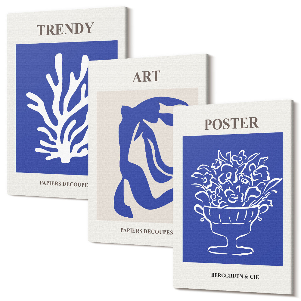 Tablou canvas set triptic Posterele de artă abstractă ale lui Henri Matisse