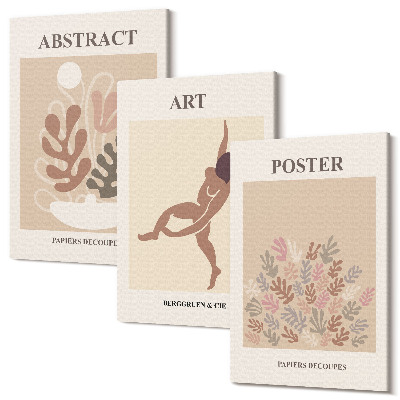 Tablou canvas set triptic Compoziții abstracte elegante de Henri Matisse