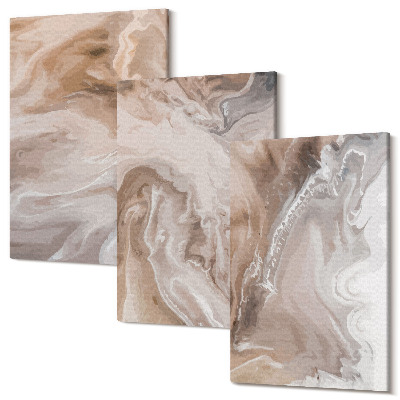Tablou canvas set triptic Modele abstracte de marmură cu textura de piatră