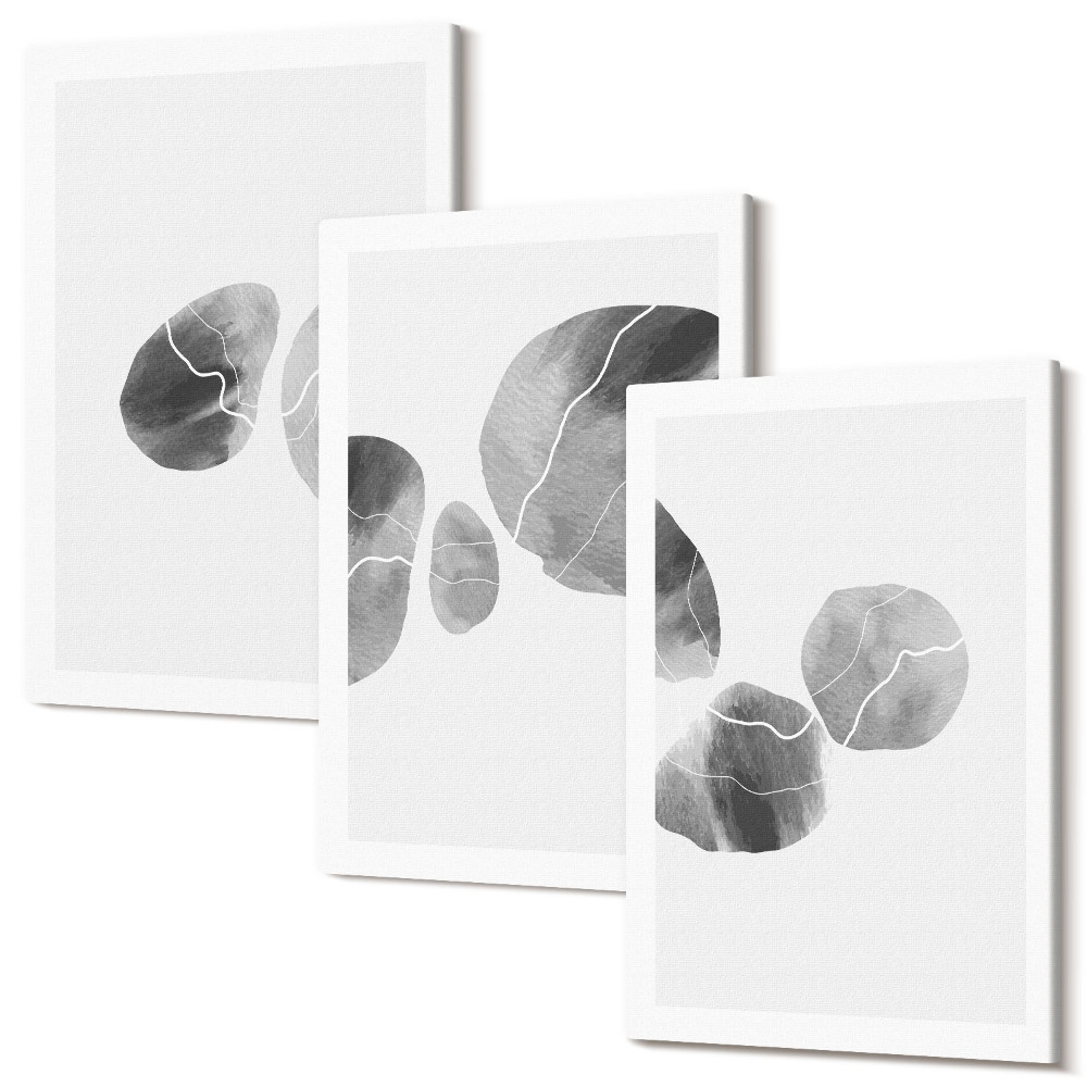 Set tablouri canvas triptic Pete de vopsea pictură minimalistă abstractă