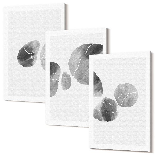 Set tablouri canvas triptic Pete de vopsea pictură minimalistă abstractă