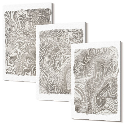 Tablou 3 piese Pictură abstractă de forme moderne