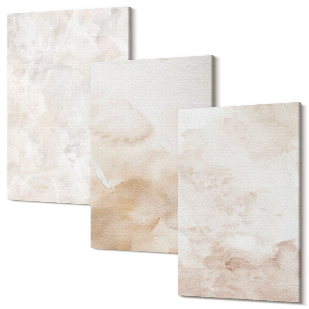 Set tablouri canvas triptic Texturi la modă în culori pastelate deschise