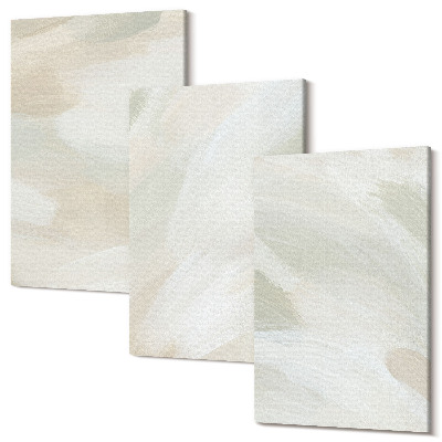 Tablou 3 piese Vopsele abstracte strălucitoare pe pânză, stil boho delicat