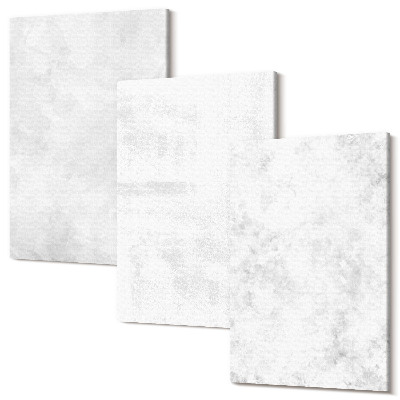 Set tablouri canvas triptic Pete albe pe fundaluri minimaliste de pânză