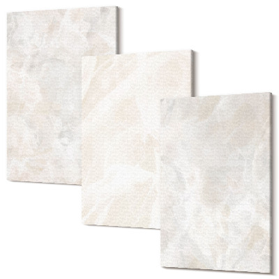 Tablou canvas set triptic Structuri pastelate de piatră din marmură albă