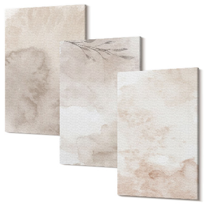 Tablou canvas set triptic Acuarelă vărsată vopsele textura stil boho