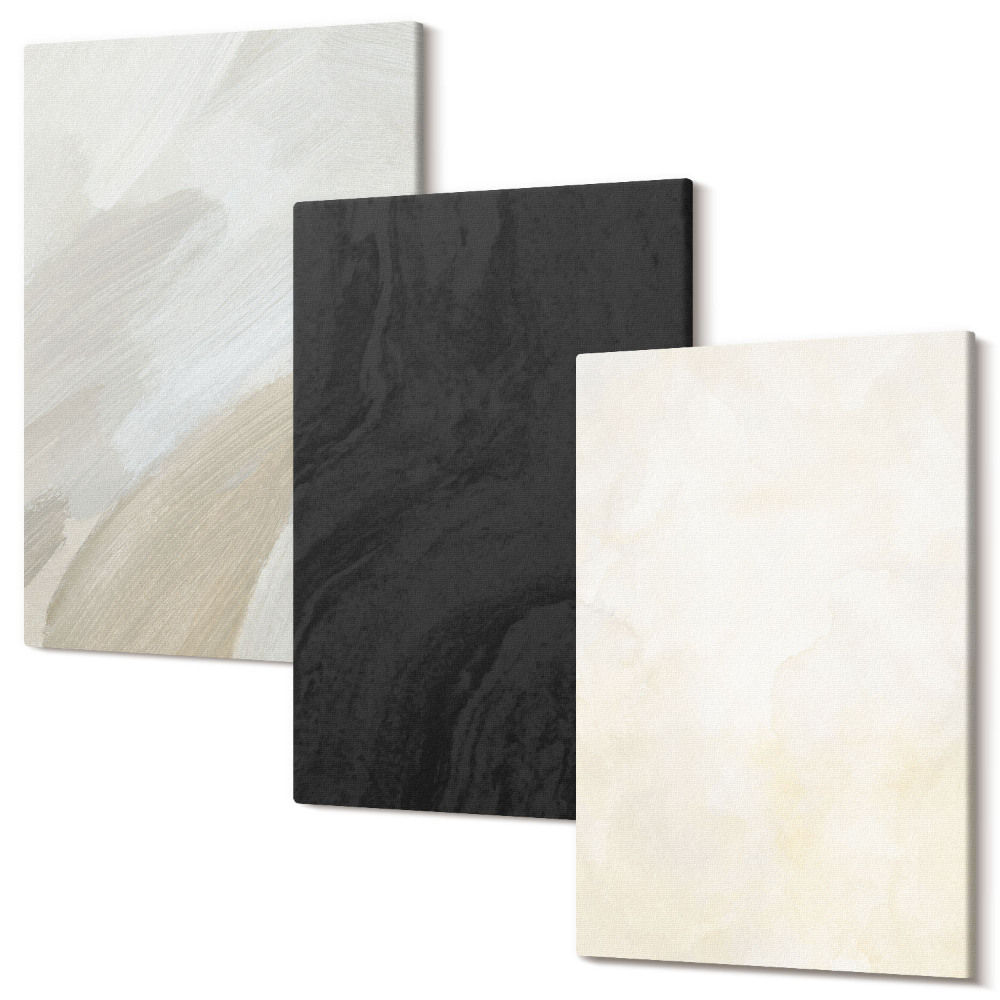 Set tablouri canvas triptic Structuri în diferite nuanțe de minimalism
