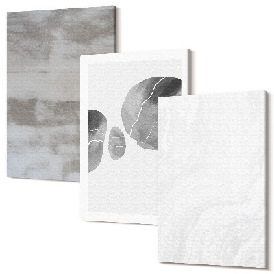 Tablou canvas set triptic Forme și structuri abstracte în stil modern