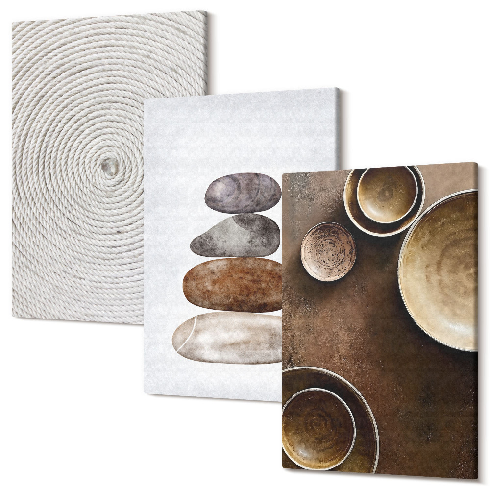 Tablou canvas set triptic Texturi în arta design modern