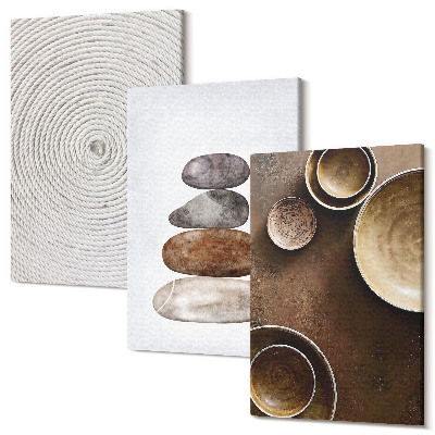 Tablou canvas set triptic Texturi în arta design modern