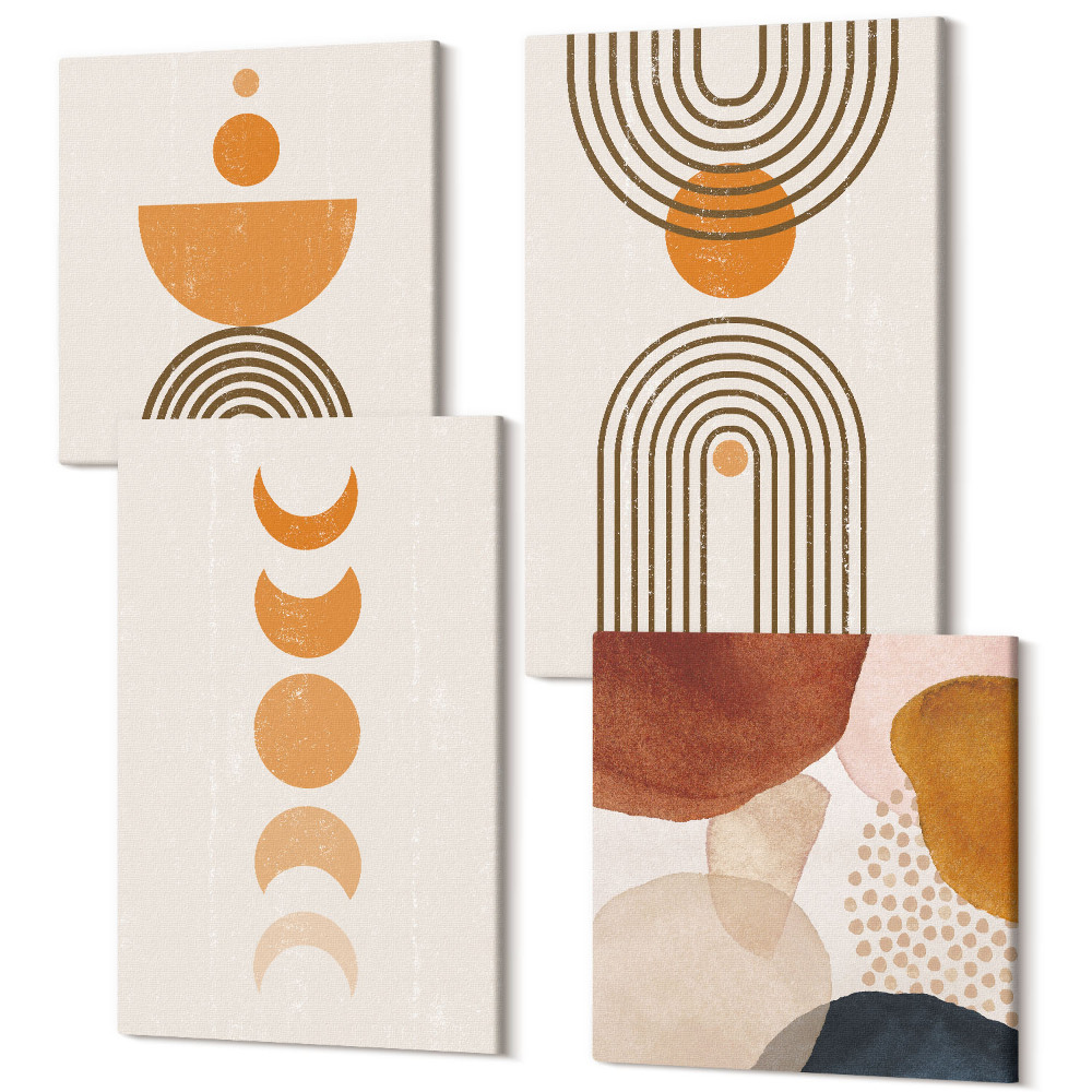 Tablou 4 piese Design decorativ boho minimalist