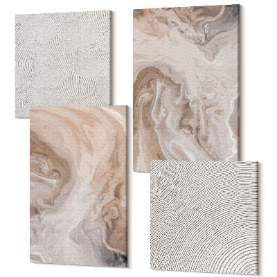 Tablouri multicanvas 4 piese Modele abstracte de marmură texturi de piatră