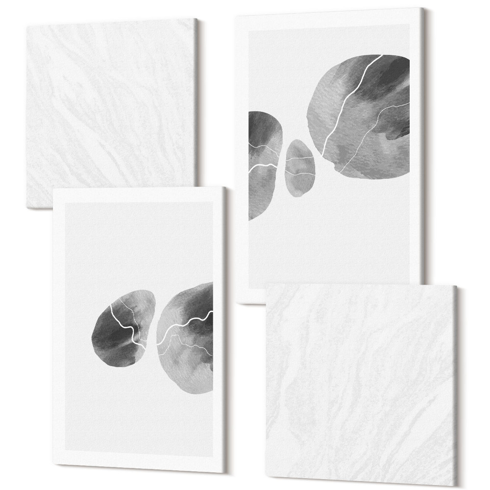 Tablouri multicanvas 4 piese Pete de vopsea pictură minimalistă abstractă