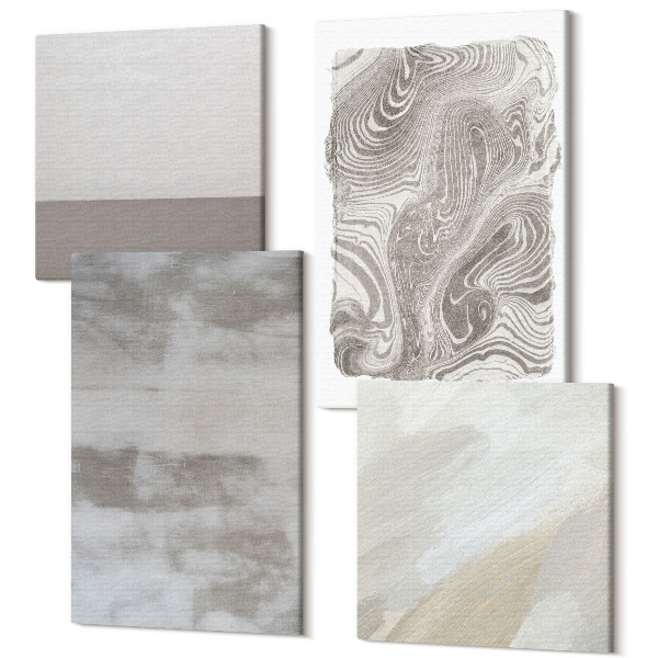 Tablouri canvas set 4 piese Design abstract al structurilor industriale