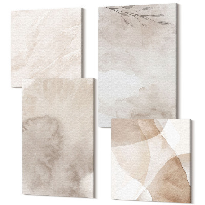 Tablou 4 piese Acuarelă vărsată vopsele textura stil boho