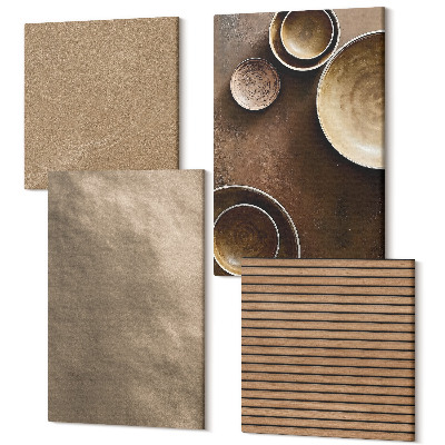 Tablouri canvas set 4 piese Structuri din piatră în stil minimalist modern