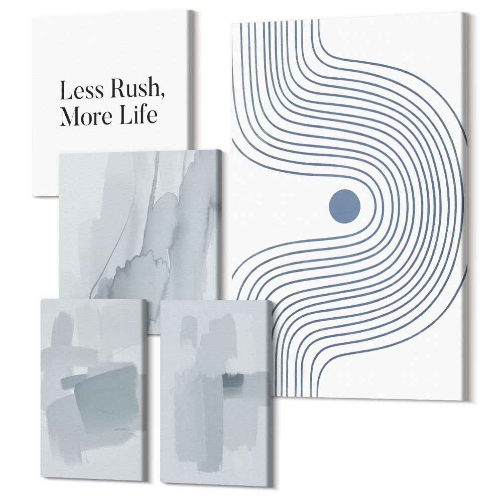 Tablou din 5 piese Grafică abstractă modernă cu un mesaj minimalist