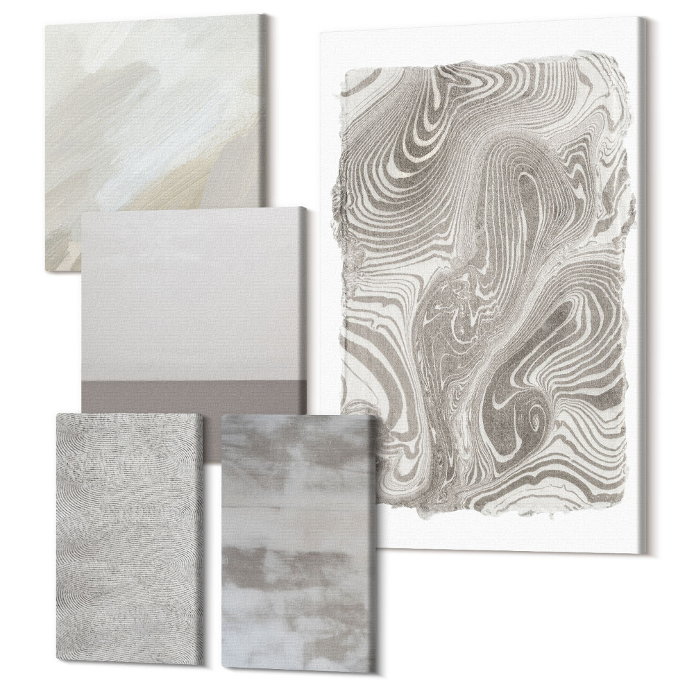 Set tablouri 5 piese Design abstract al structurilor industriale