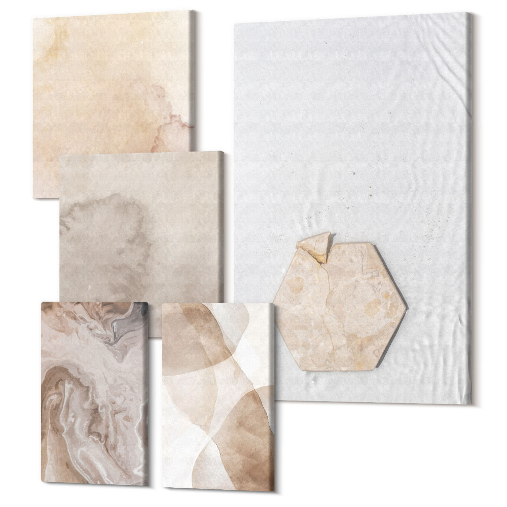 Tablou din 5 piese Abstracție de designer inspirată din natură