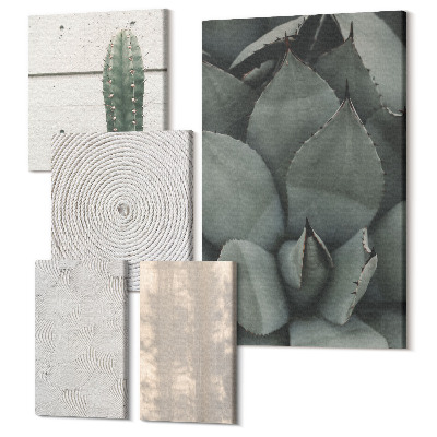 Tablou din 5 piese Texturi de vară în prim-plan într-un climat tropical