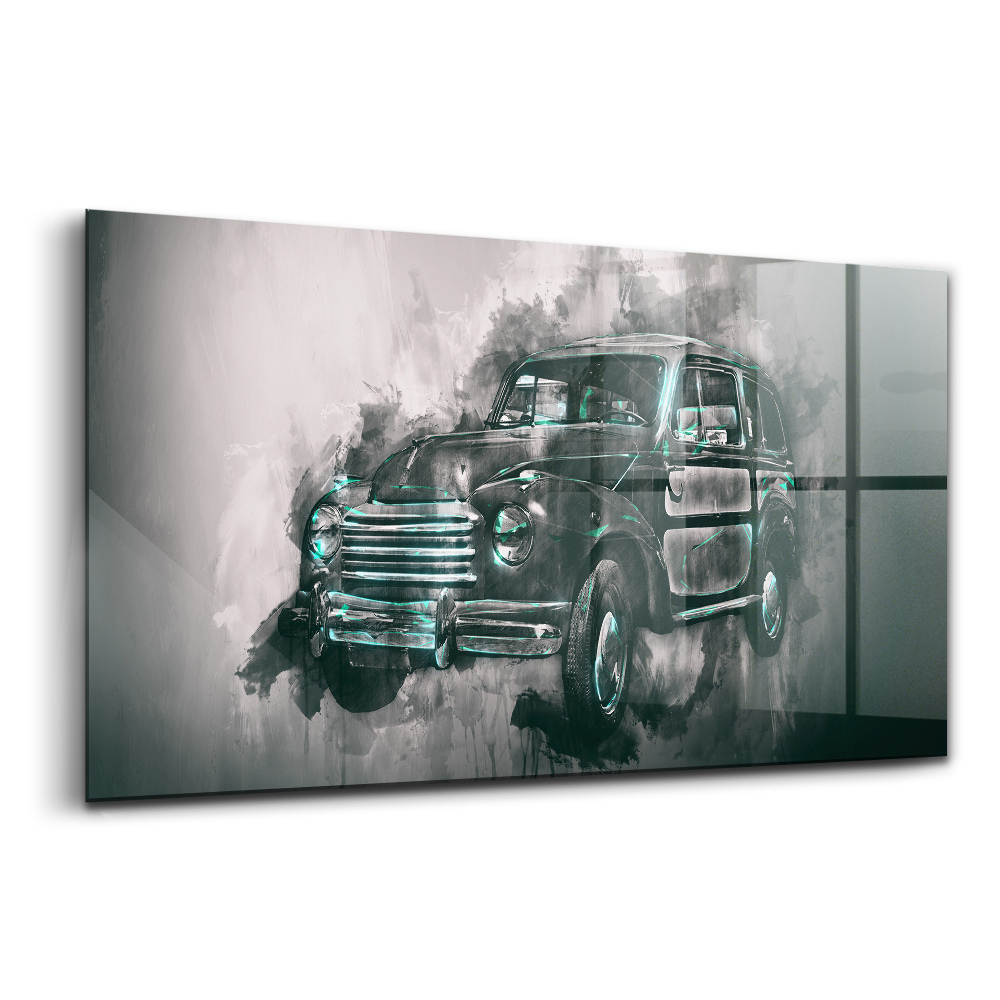 Tablou din sticlă Mașină veche de școală