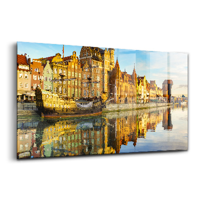 Tablou de sticlă Motlawa din Gdańsk