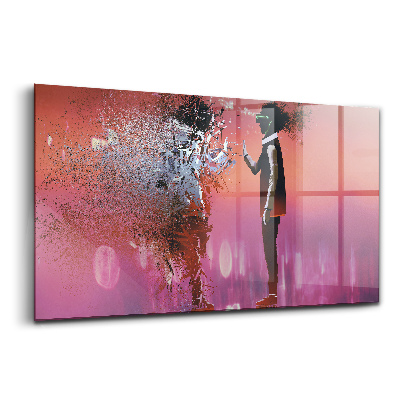 Tablou pe sticlă Starea de spirit a spațiului cibernetic