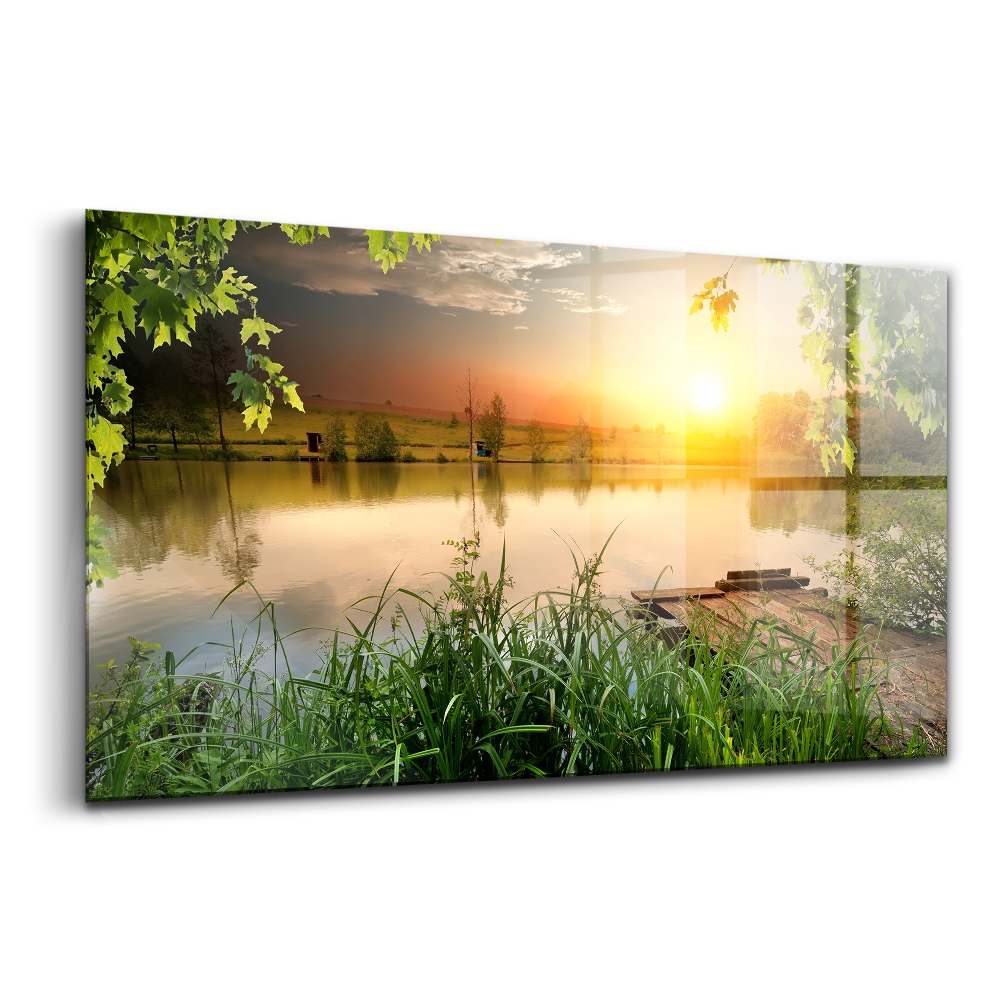Tablou din sticlă Apus de soare în zilele de vară