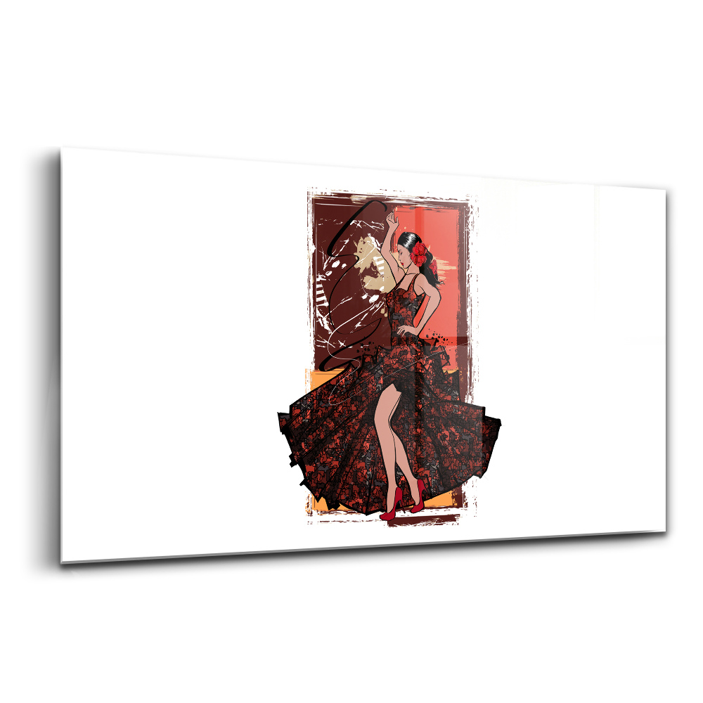Tablou de sticlă Femeie flamenco