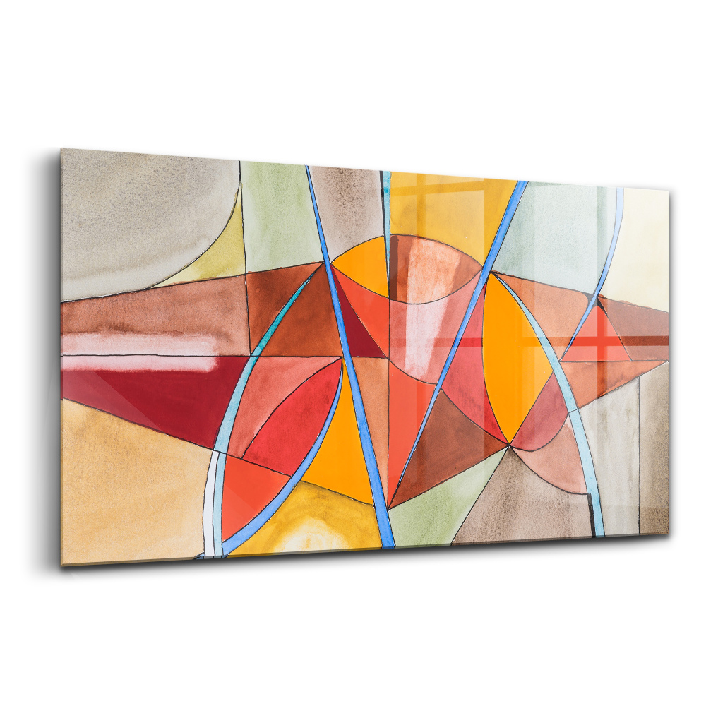 Tablou de sticlă Vitraliu portocaliu artistic