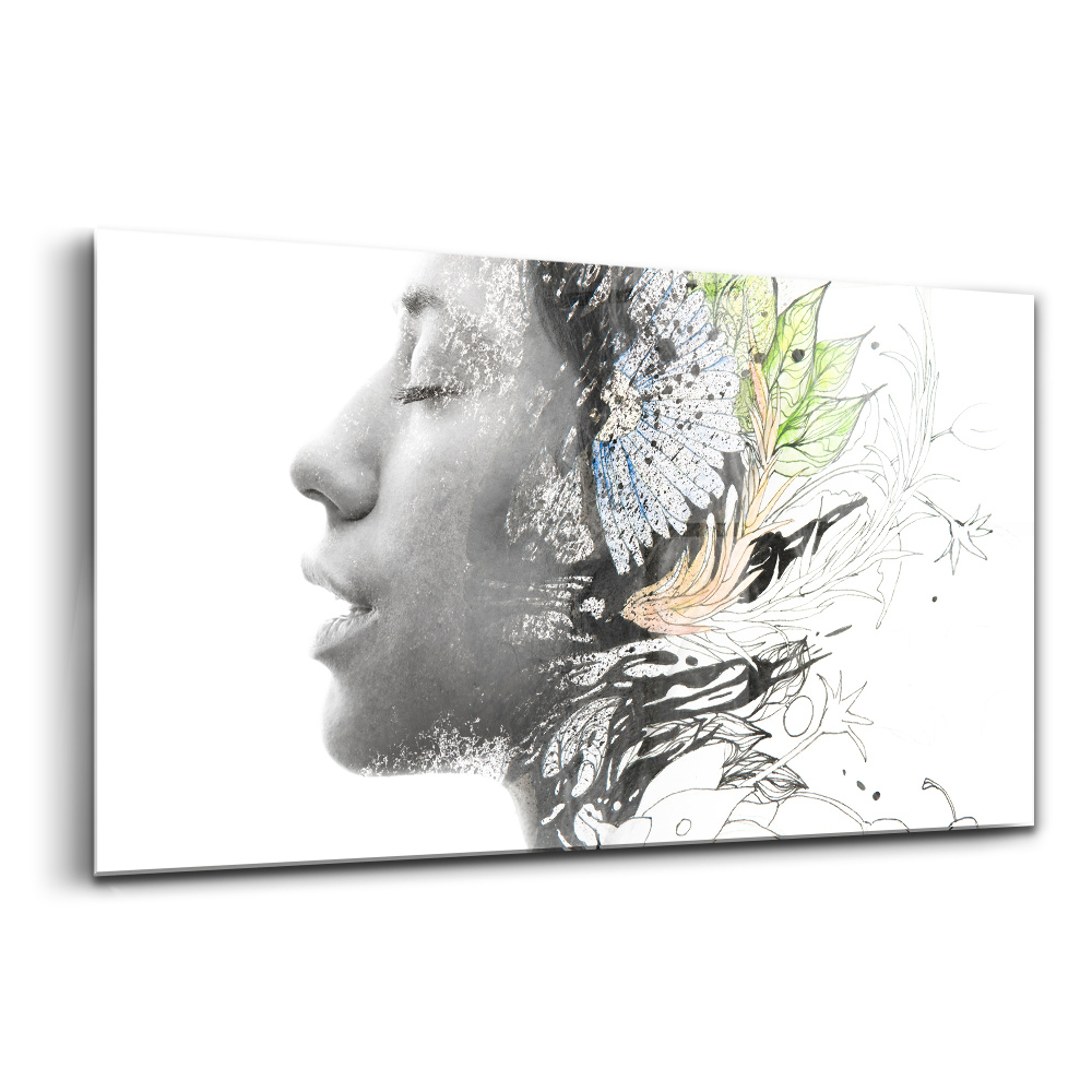 Tablou pe sticlă Legătura dintre suflet și trup, femeie