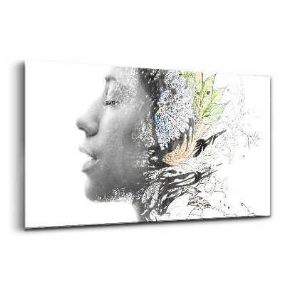 Tablou pe sticlă Legătura dintre suflet și trup, femeie