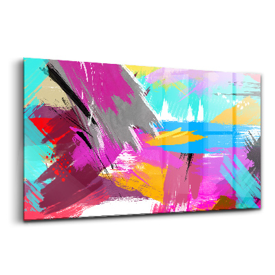 Tablou sticlă Tușe abstracte de pensulă