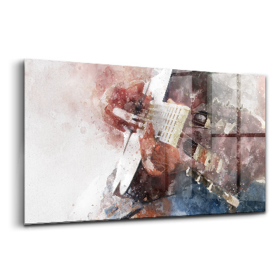 Tablou sticlă Vizualizare chitară