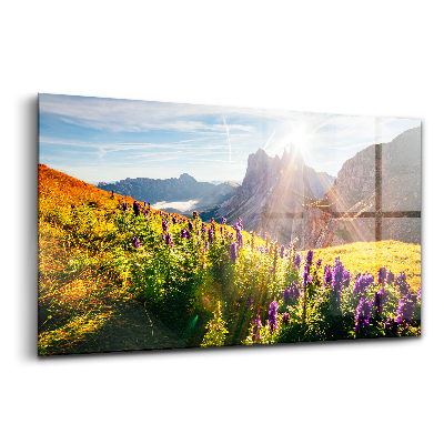 Tablou sticlă Peisajul Dolomiților