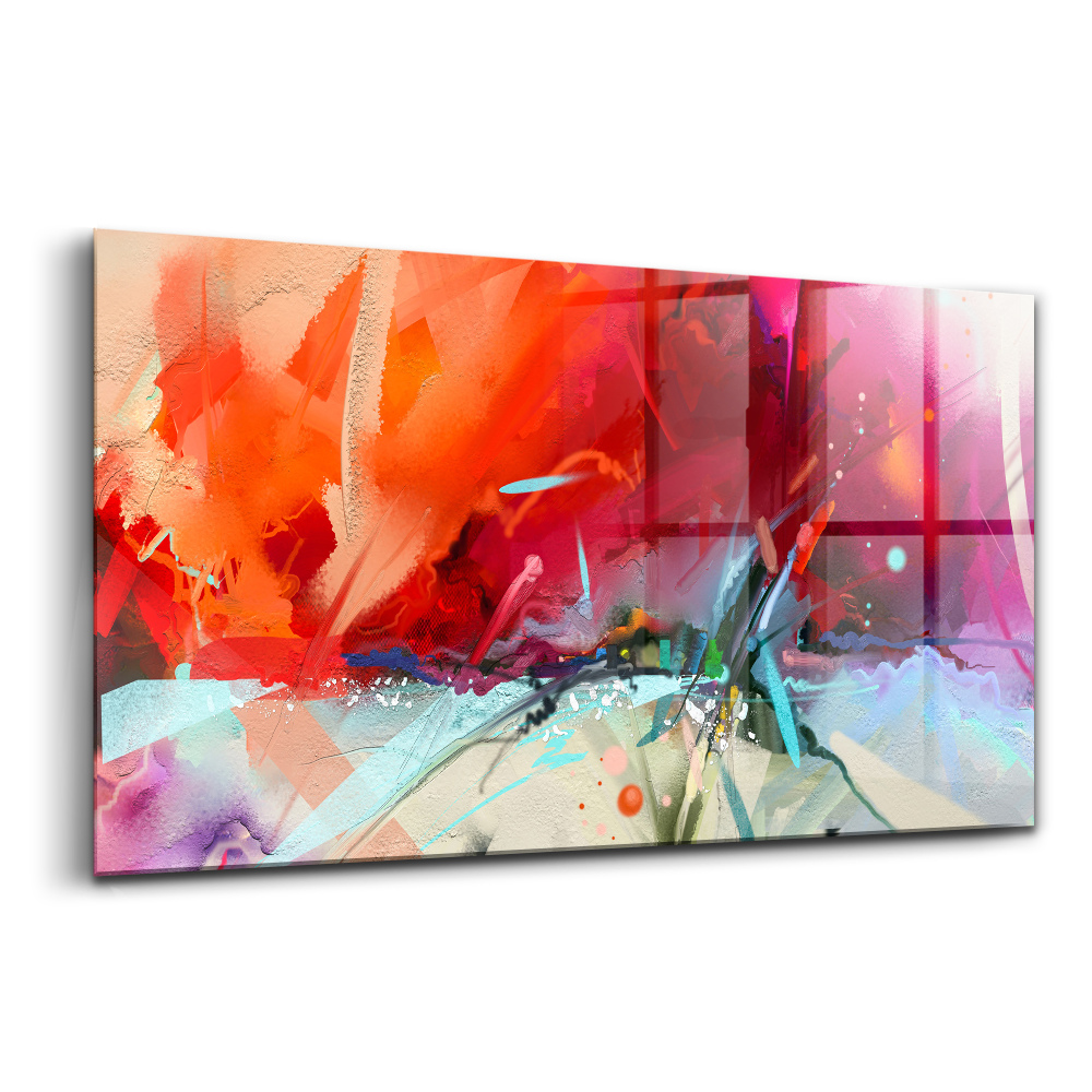 Tablou de sticlă Improvizația culorilor