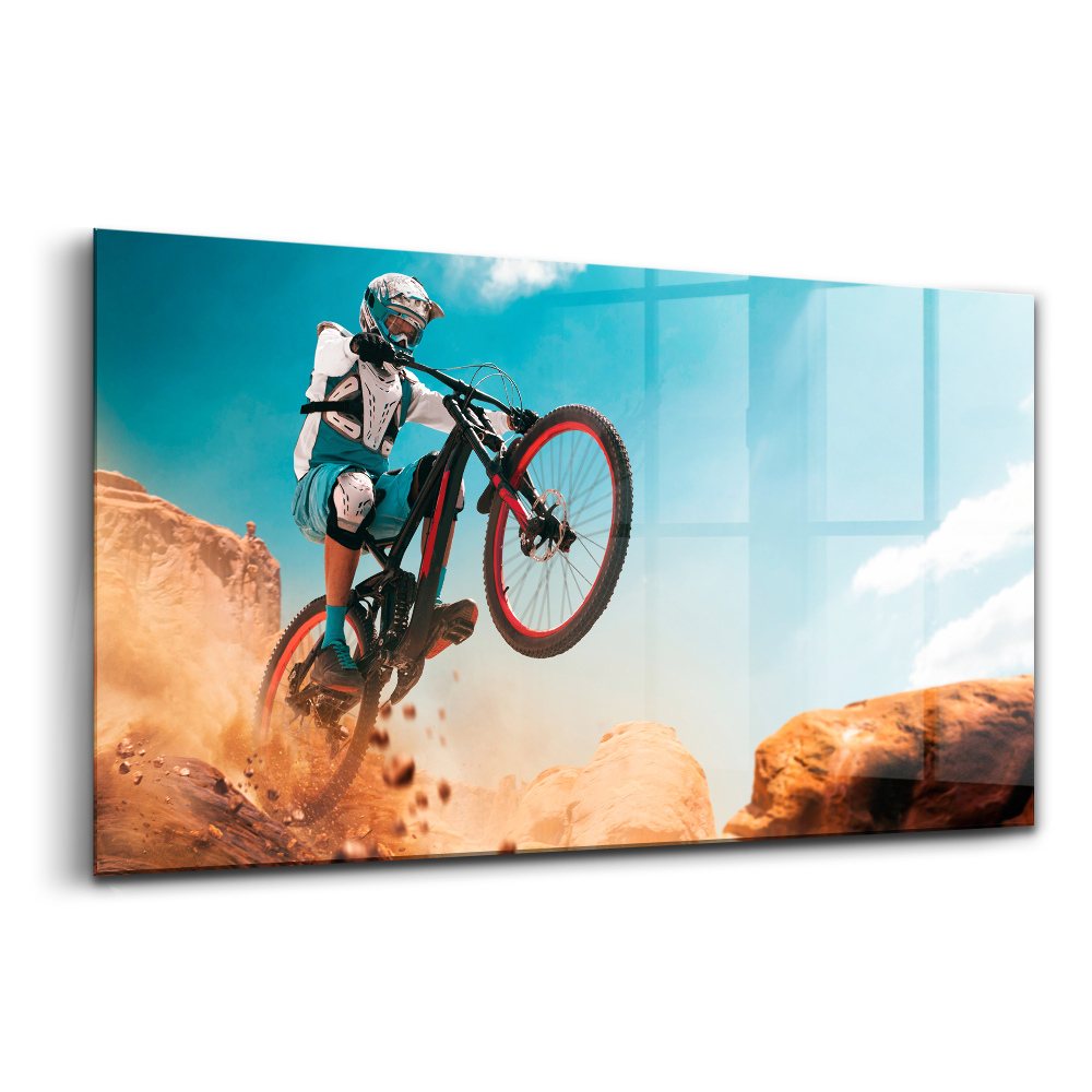 Tablou sticlă Altitudine de adrenalină a cascadorului