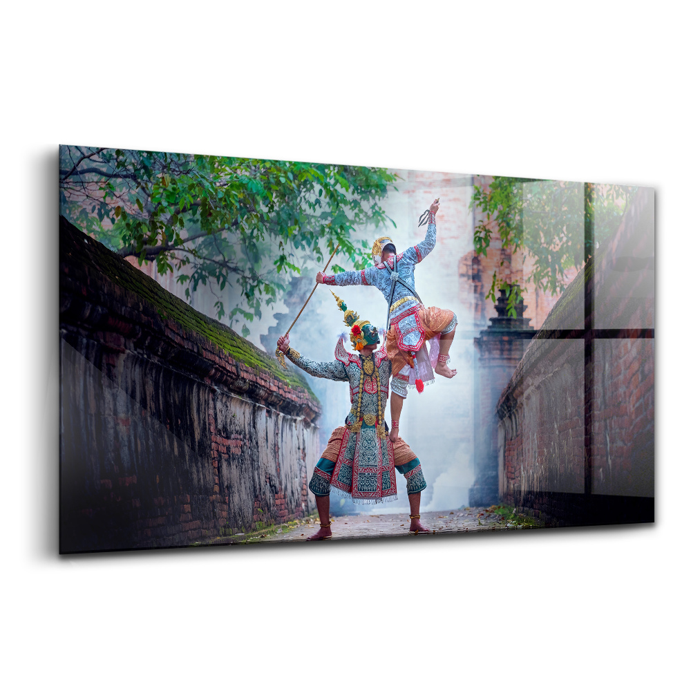 Tablou de sticlă Dansul măștilor din Thailanda