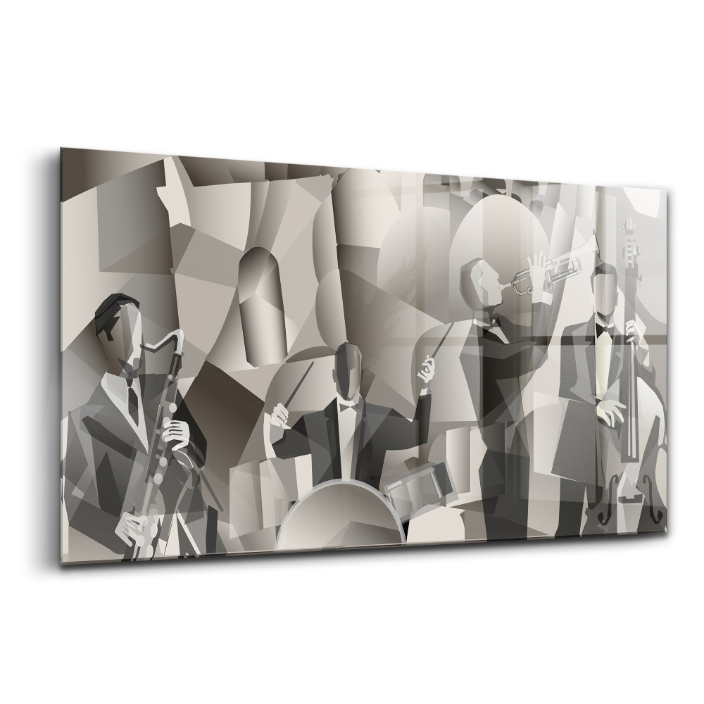 Tablou sticlă O orchestră de forme geometrice
