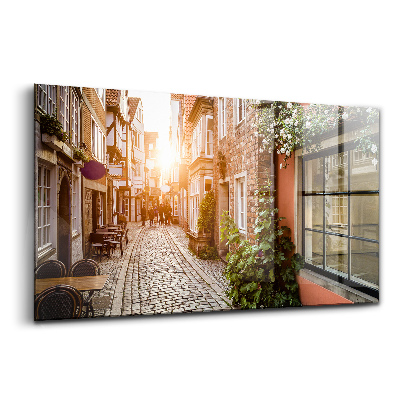 Tablou de sticlă Stradă italiană printre clădiri